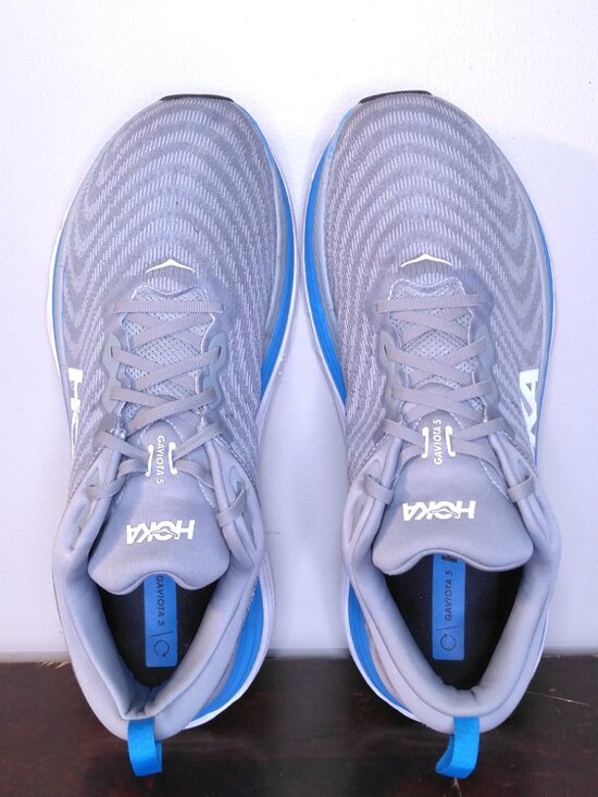 HOKA Gaviota 5 Shoes Mens SIZE 15 BLUE Gray COOL GREY White 1127929 LDVB RUNNING main image 9